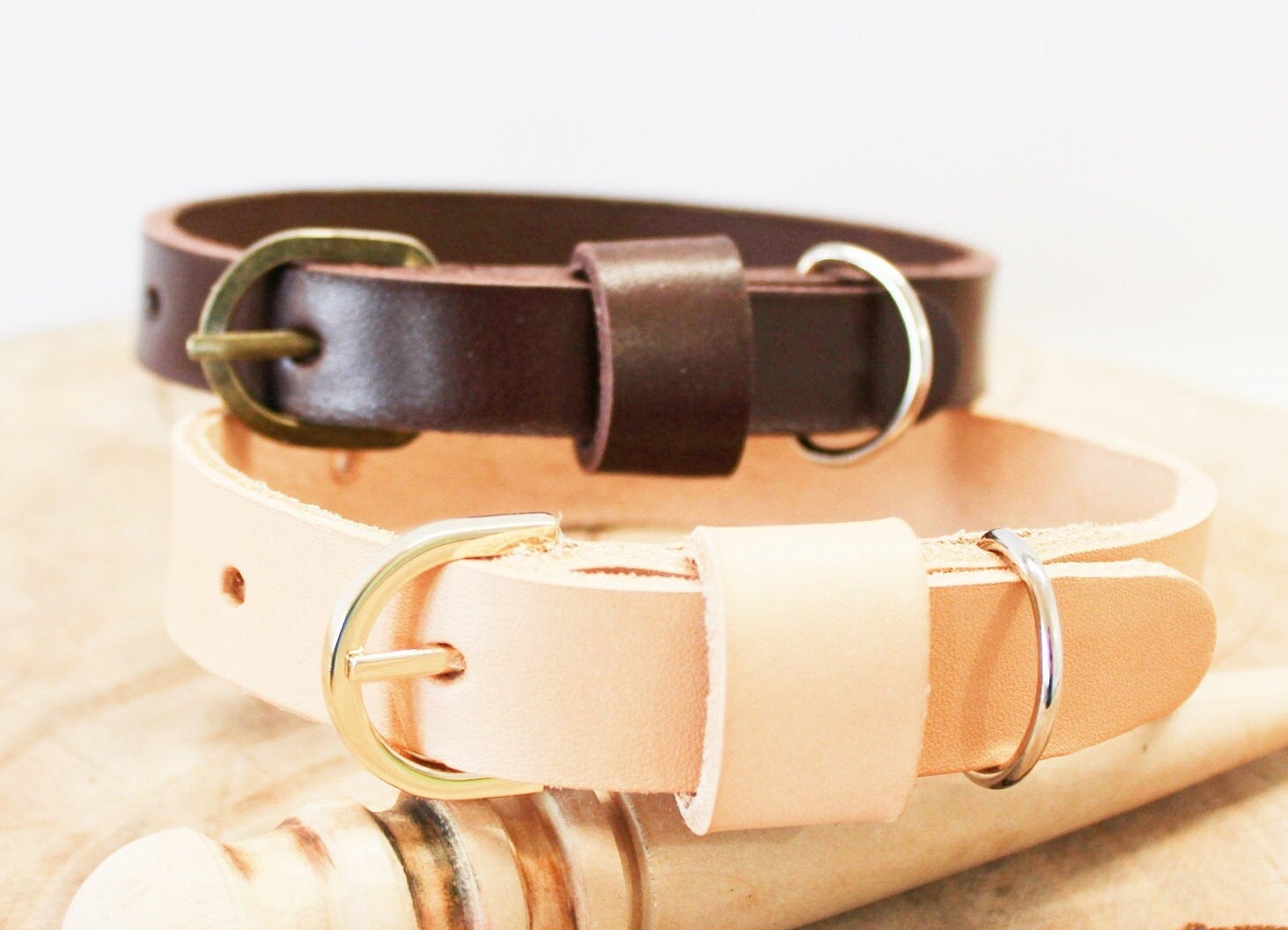 Collier Pour Chien en Cuir Personnalisé, Collier Cuir, Colliers Personnalisés avec Étiquette Nominat