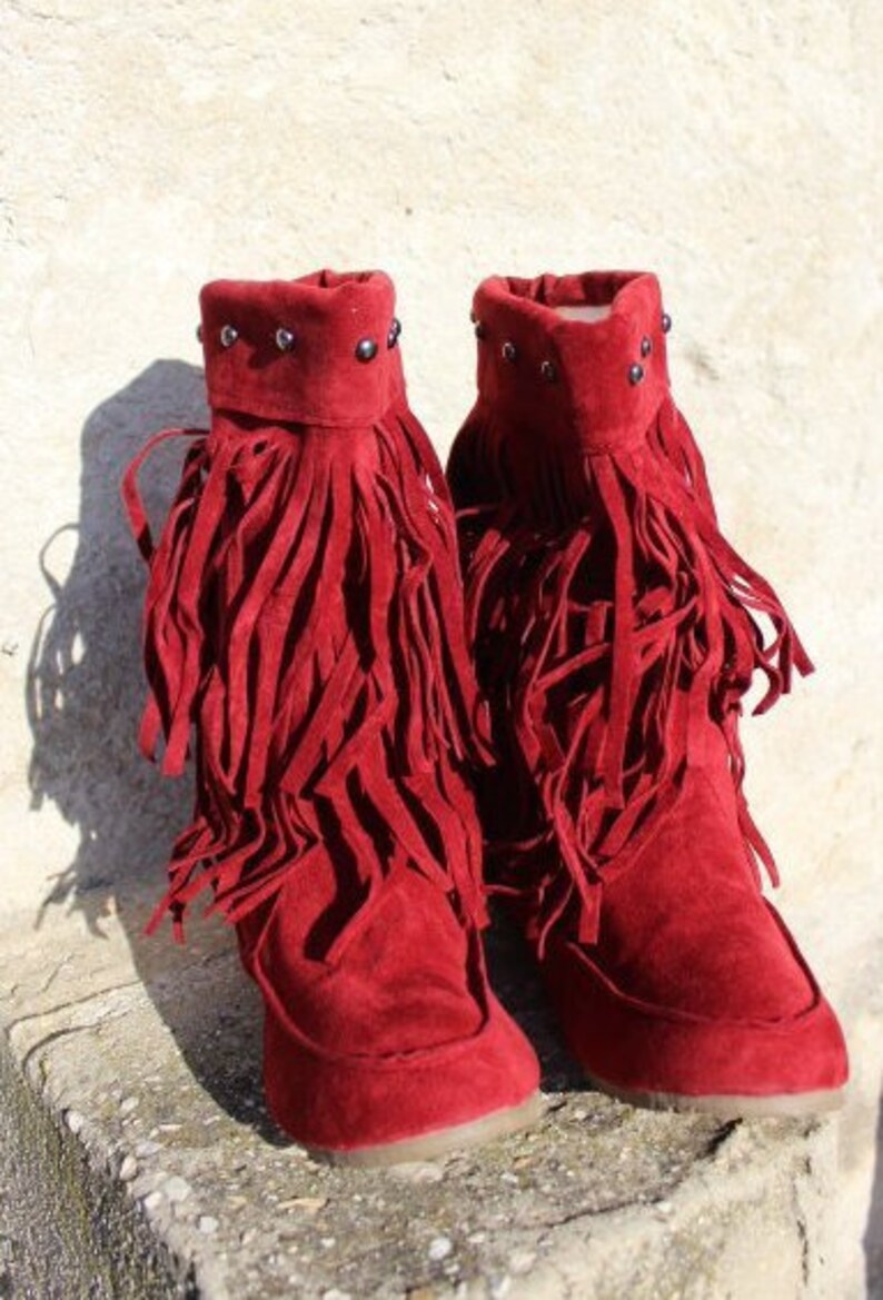 boots with tassels women's