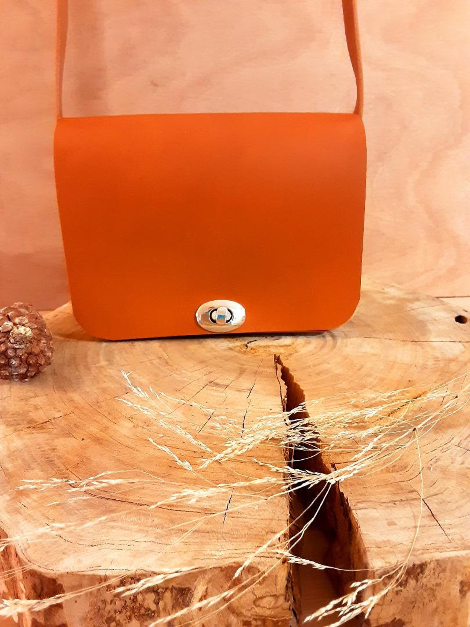 Tan Leather Crossbody Bagbrown Leather Bagsmall Leather Etsy