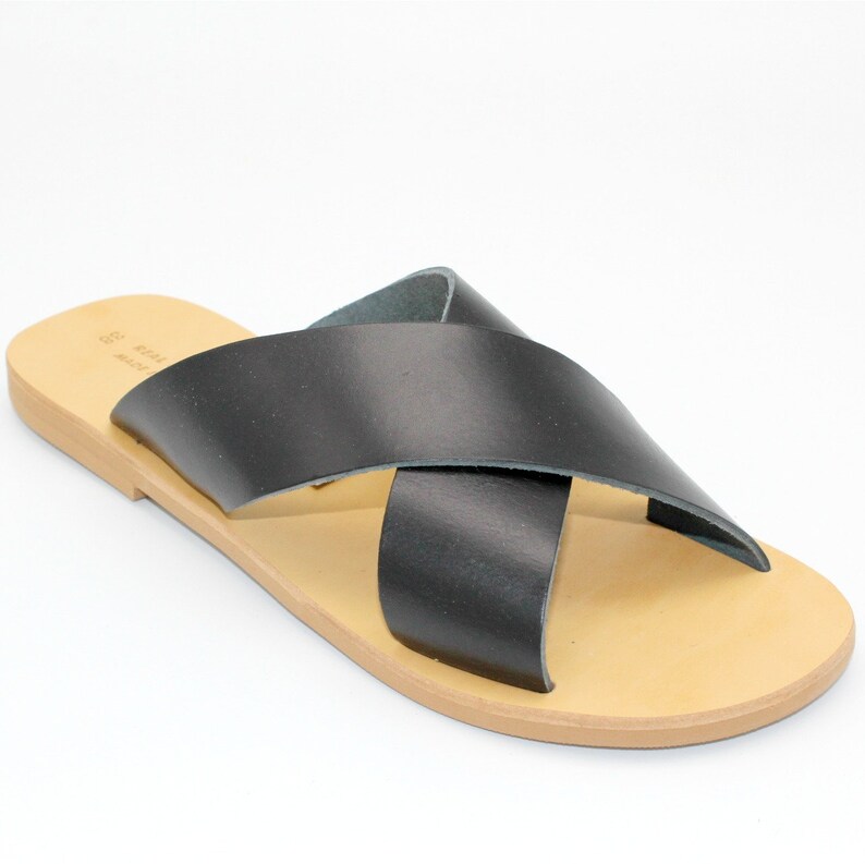 Greek leather slides,metallic slides metallic sandals Gold crisscross slides leather slides gold sandals womens slides womens sandals