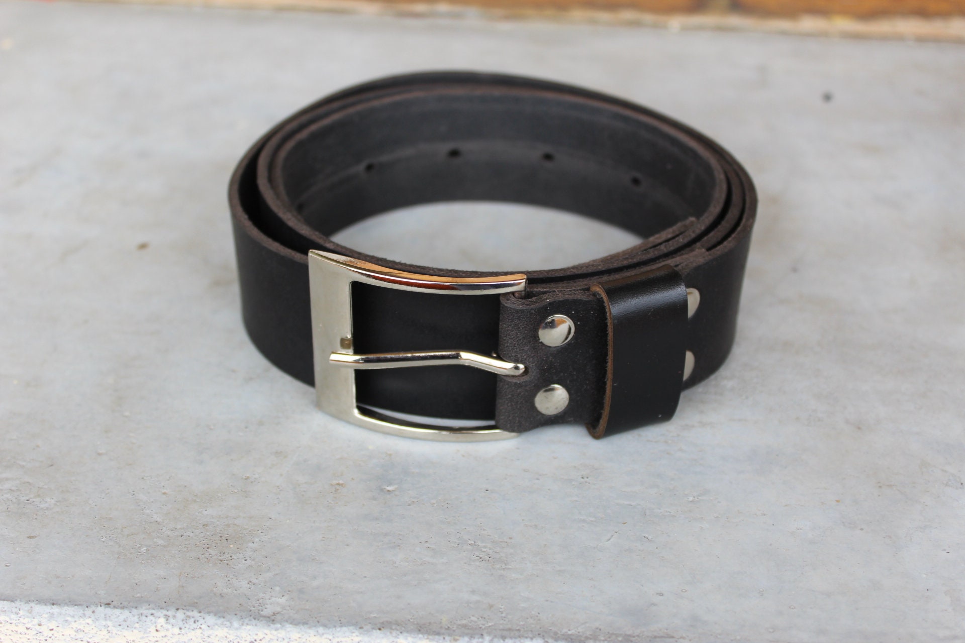 Monogrammed Mens Leather Belt Custom 