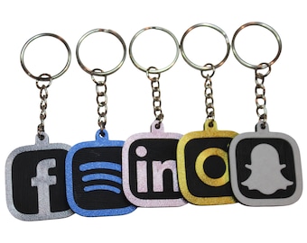 NFC Social Media Keychain with Smart Contact Sharing, Multiple Colors, Digital Networking Tool