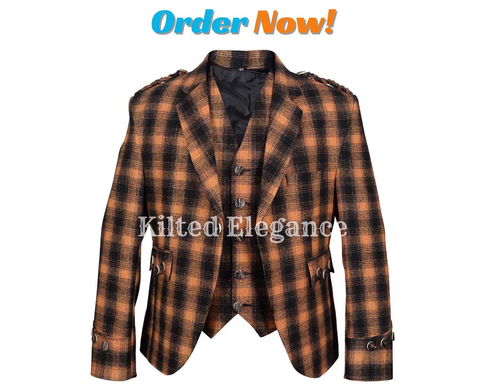 Orange Tweed Jacket - Etsy