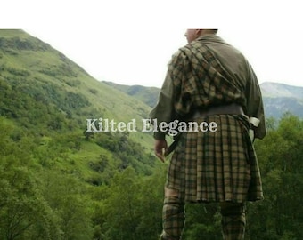 Handmade Wool Blend Tartan Kilt - Traditional Scottish Highland Outfit