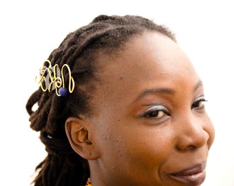 Black Afrocentric Hairpin,Wearable Art Hairpin,Afrocentric Hair accessories for women