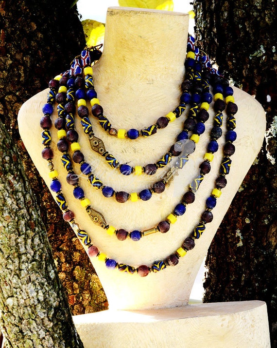 African on sale layered necklace
