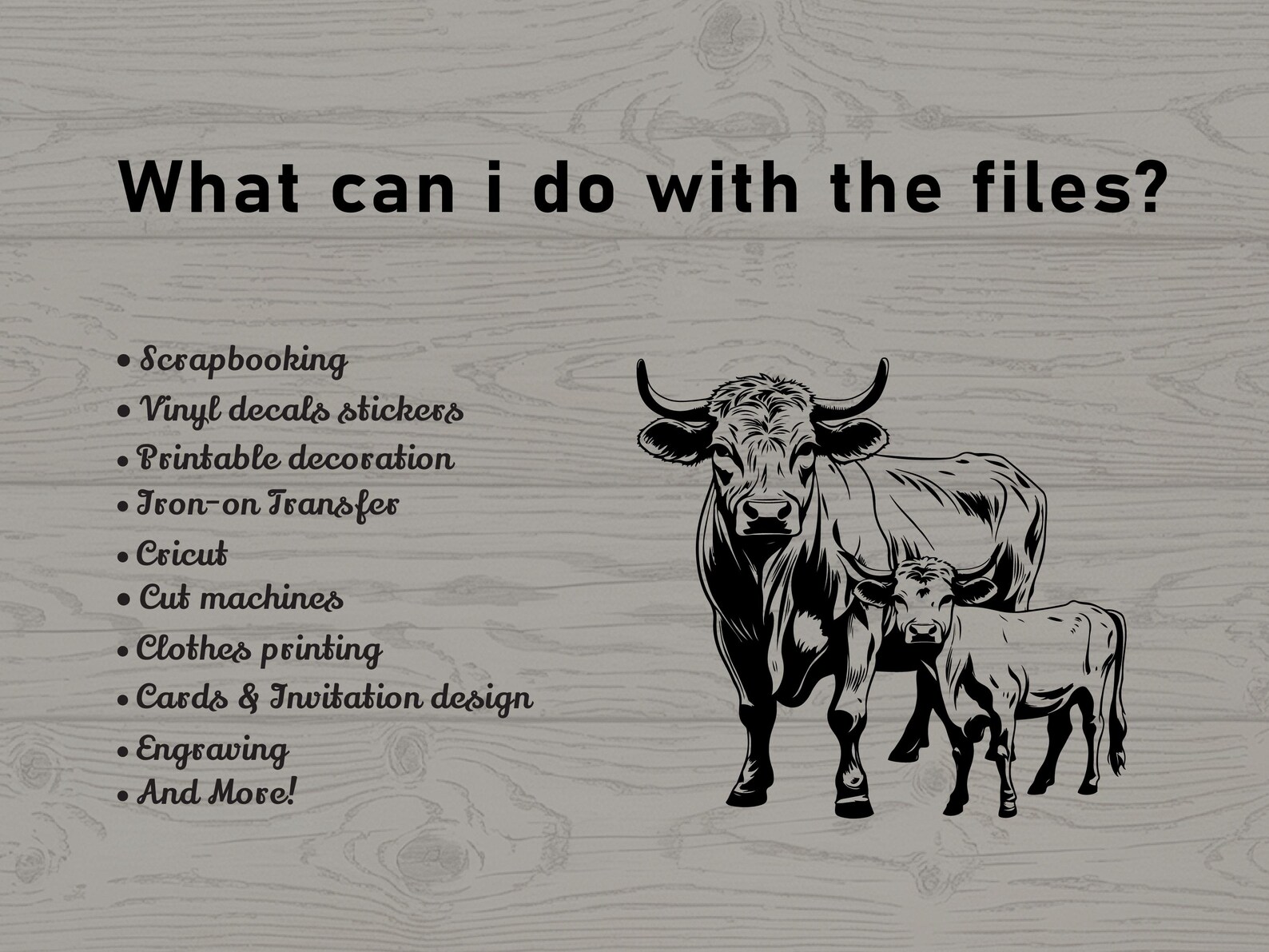 Angus Cow and Calf SVG PNG Bundle | Farm Animal Vector Graphics - Etsy