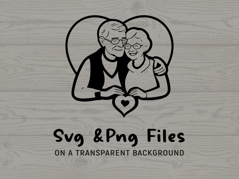 Grandparents SVG PNG Bundle | Family Silhouette Vector | Cricut Cut ...