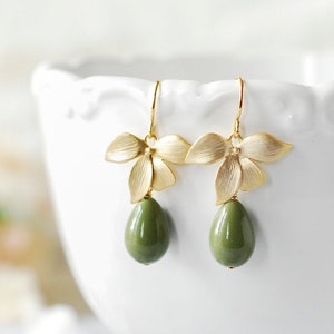 earrings for olive green dress Sage casual collection