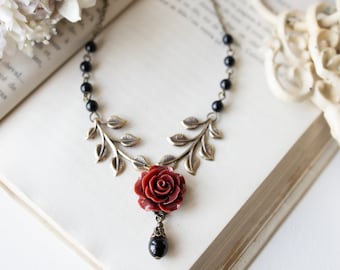 ◆VINTAGE HOLLYWOOD◆ Petit Pearl Rose Necklace VH2435NE009M il_1588xN.4509554374_hufw_x280