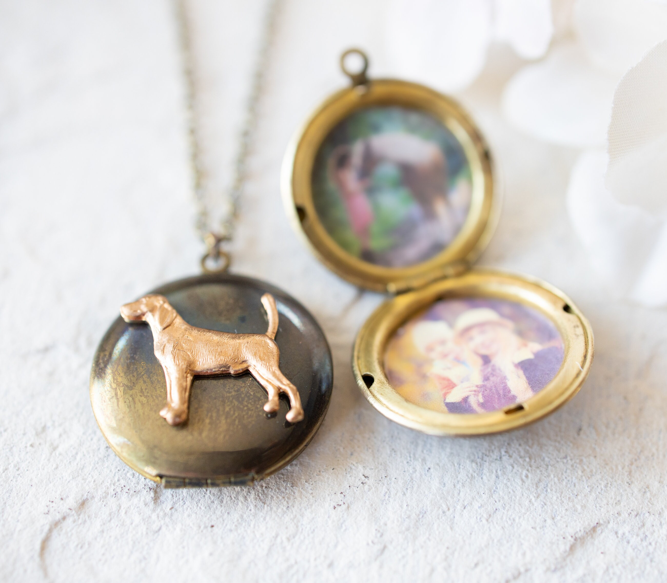 Dog Locket Dog Necklace Dog Pendant Persoanlized Locket | Etsy