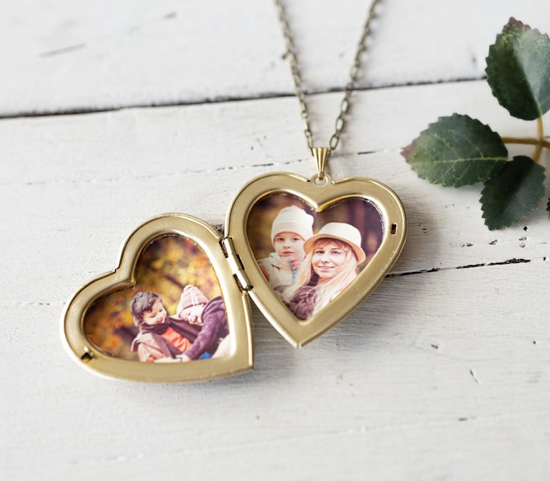 Purple Heart Locket Necklace Butterfly Locket Necklace Etsy