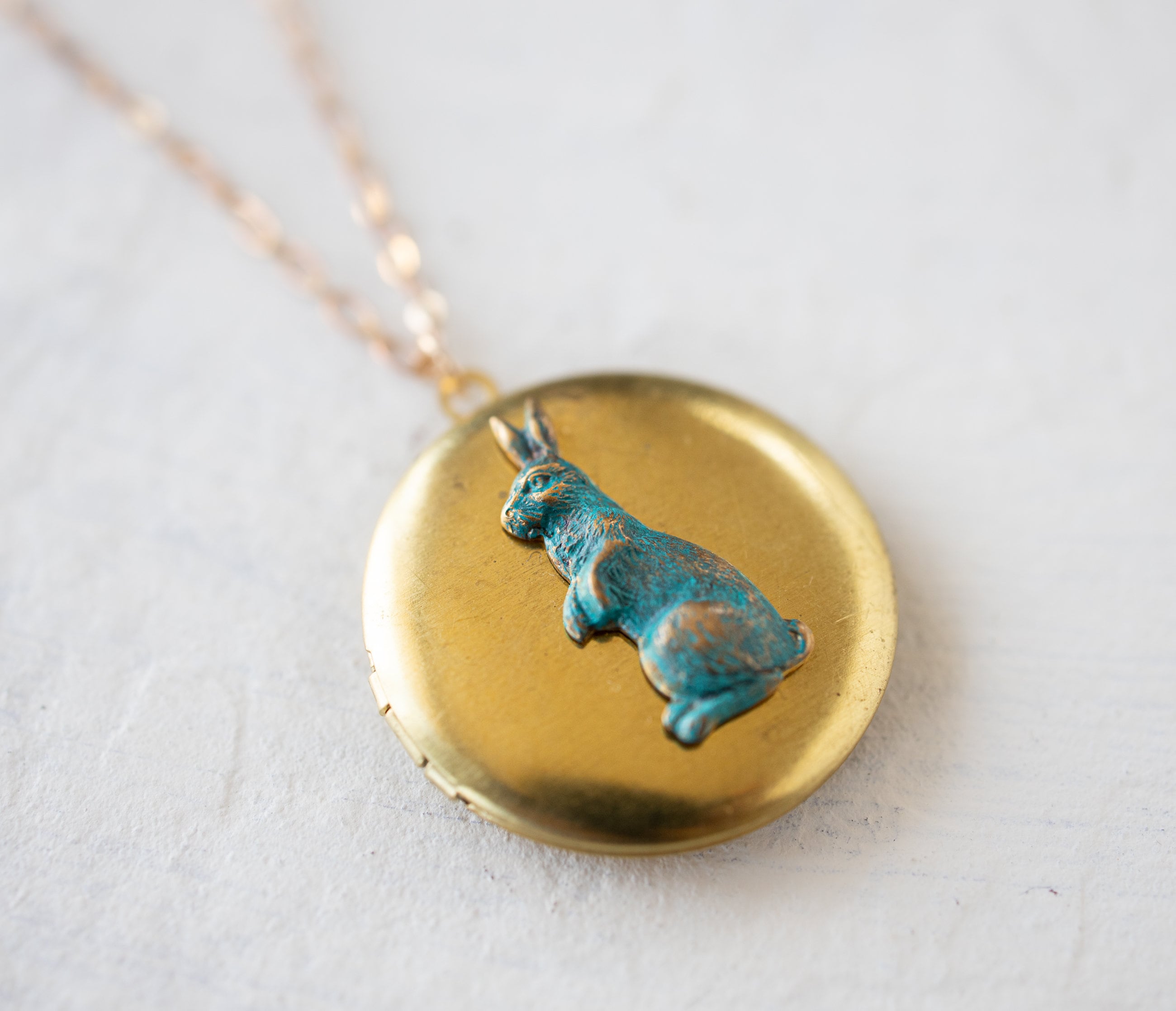 Collana Con Ciondolo Medaglione Coniglietto In Argento - Regalo Per Figlia - Fancy Fox Boutique - Foto 1