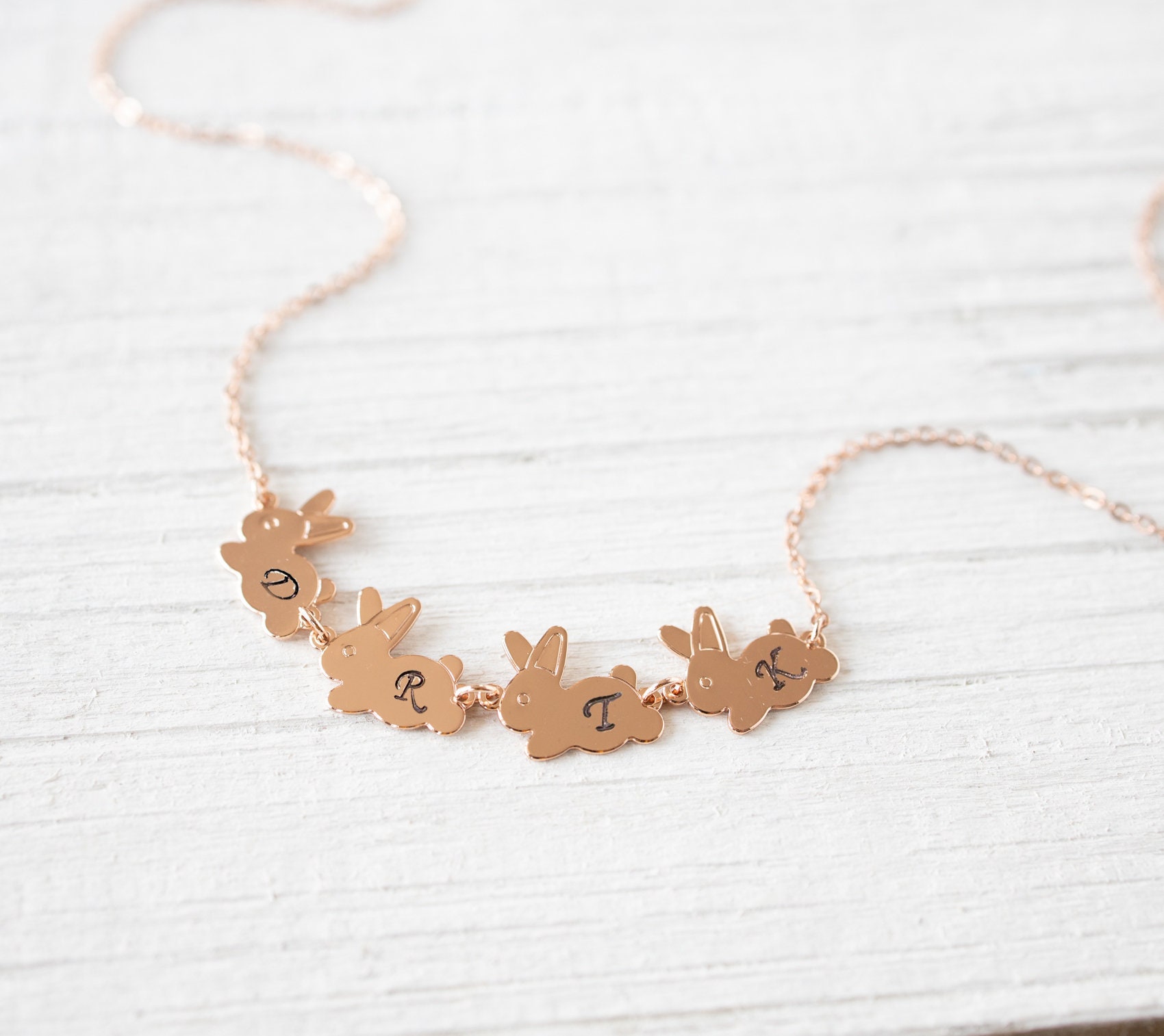 Rose Gold Rabbit Necklace Bunny 