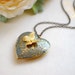 Heart Locket Necklace, Butterfly Locket, Verdigris Blue Gold Locket, Butterfly Necklace, Personalized Gift for Mom Wife Daughter Girlfriend
