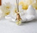 Real Yellow Flower Gold Honey Bee Necklace, Terrarium Necklace, Topaz Jewelry, Birthday Gift for her, Gift for Mom Girlfriend Wife 
