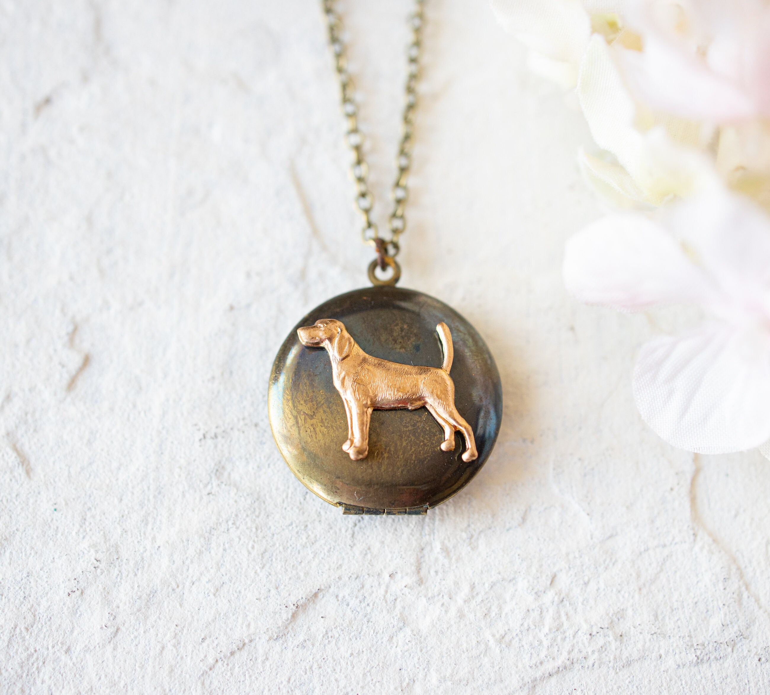 Dog Locket Dog Necklace Dog Pendant Persoanlized Locket Etsy