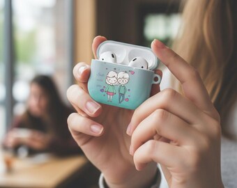 Personalized Couple AirPods Case – Custom Illustration Anniversary Gift