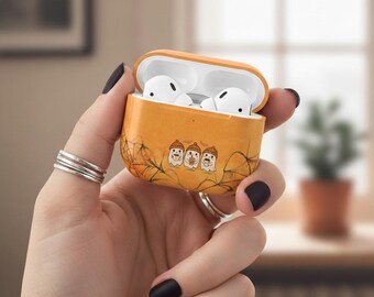 Three Ghosts with Beanies AirPods Pro 1 2 , AirPods 1 2 3 4 Case | Spider Webs I Cartoon Ghosts & Pumpkins AirPods Case