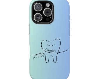 Dentist Phone Case |  Tough Smartphone Cover, Blue Tooth Design | Customizable Present