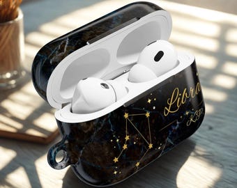 Libra Constellation AirPod 1 2 3 4 Pro 1 2  Case | Personalized Initials, Astrology Cover