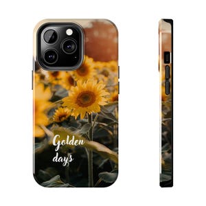 Sunflower Phone Case for iPhone & Samsung | Yellow Floral Protective Cover | Fall Nature Gift | Tough Phone Case