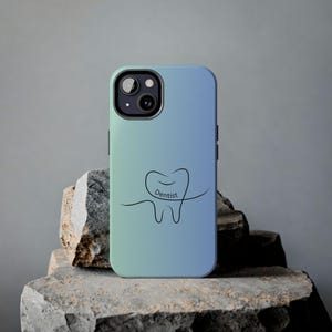 Dentist Phone Case |  Tough Smartphone Cover, Funny Blue Tooth Design | Dental Gift for Dentists | Customizable Present