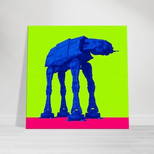 Star Wars AT-AT 8K Pop Art - Green/Canvas