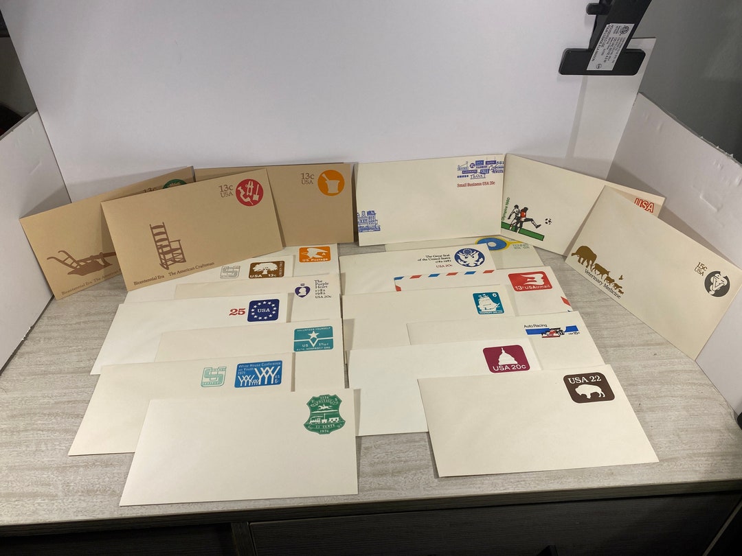 20 Prepaid US Postage Stamped Envelopes US Postage Etsy