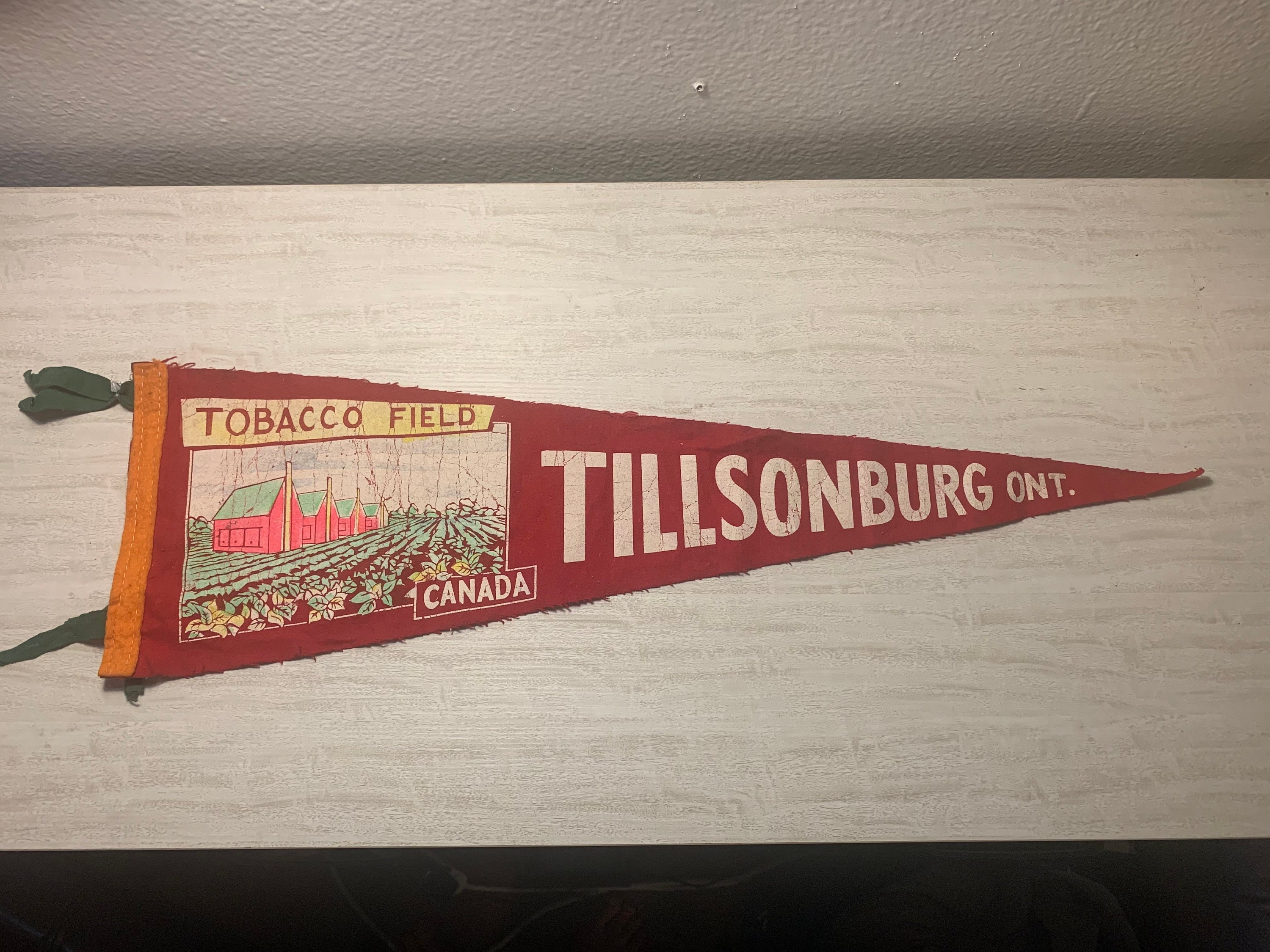 Tillsonburg, Ont. Tobacco Field Canada Flag Pendent