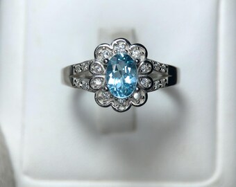 Bague topaze naturelle faite main en argent sterling 925-Bague de guérison-Bague avec pierres de naissance-Meilleur cadeau-bague avec pierres précieuses