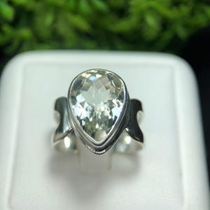 Natürliche handgemachte Topas Ring Sterling Silber 925-Healing Ring-Birthstone Ring-Best für Geschenk-Edelstein Ring