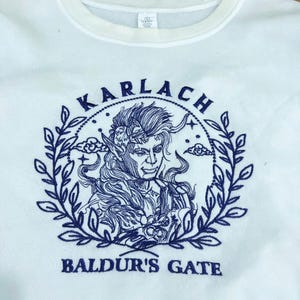 Karlach Embroidered Sweatshirt,Karlach Embroidered T_Shirt, Karlach Hoodie with embroidery, Sweater for enthusiasts, Ideal gift for gamers