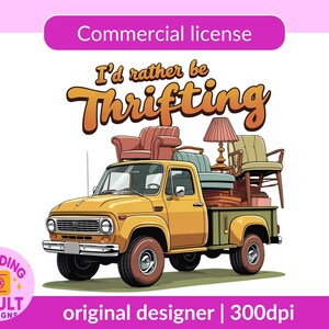 Ich würde eher sparsam PNG sein – Vintage Junk-Truck Sublimation Design – Lustige Sparsamkeit Liebhaber Grafik – Antike Stuhl Clipart – Digitaler Download