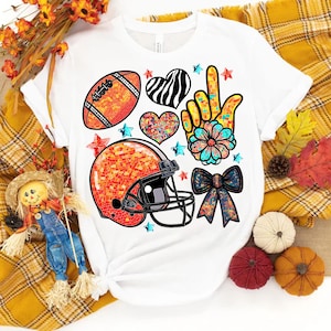 Football Coquette PNG, Game Day Football PNG, Preppy Football Shirt Design, Glitter Football Mama Sublimation, Football Bow Png