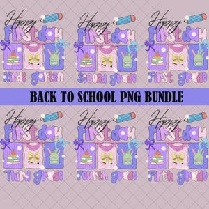 Back to school png bundle, Preppy Back To School Bundle png, First Day Of School Shirt, Coquette Teacher Png, Girl Shirt Sublimation Designs