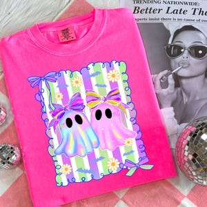 Preppy Halloween Ghost Png, Cute Boo Ghost Coquette Png, Floral Spooky Season Png, Girly Halloween Shirt Design, Spooky Pumpkin Sublimation
