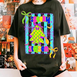 Neon Halloween Png, Retro Spooky Season Png, Boo Ghost Coquette Png, Pumpkin Halloween Png, Preppy Halloween Png, Retro Halloween Ghosts