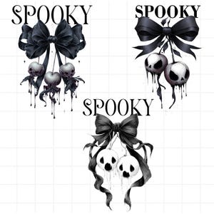 Halloween png, Spooky Ghost Cherry Bow Halloween PNG, Cherry png, Retro Halloween png, Trendy Halloween Woman png, Cute Ghost png, Spooky