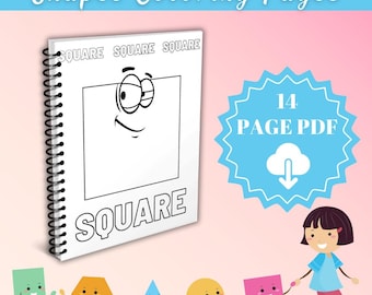 Shapes Coloring Pages for Kids | Printable Activity Sheets | Learn Shapes Coloring | Preschool & Toddler Educational Download
