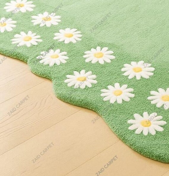 thumbnail image 2 of Flower Shaped Rug TPR Bottom Ant-slp Floor Carpet For Lvng Room 2 of 12