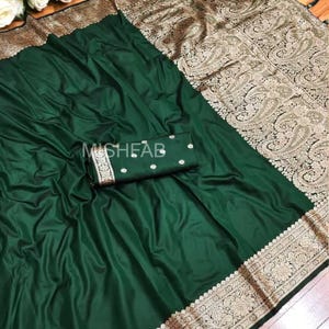 Banarasi Silk Saree: Self-Weaving Zari Pallu, Indian Wedding Saree