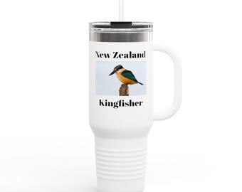 New Zealand Kingfisher Travel Mug | 40oz Insulated Tumbler