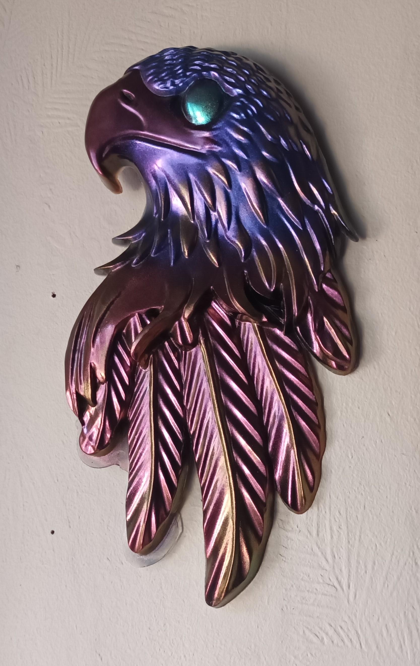 Purple Rhinestone Eagle Hand-colored Resin Eagle Wall Art, Chameleon Effect Home Decor - Etsy