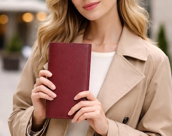 Genuine Leather Travel Wallet: Passport Holder Organizer, Card Slots