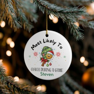 Funny Pickleball Coach Christmas Decoration, Personalized Sports Gift, Holiday Tree Ornament, Coach Appreciation Present