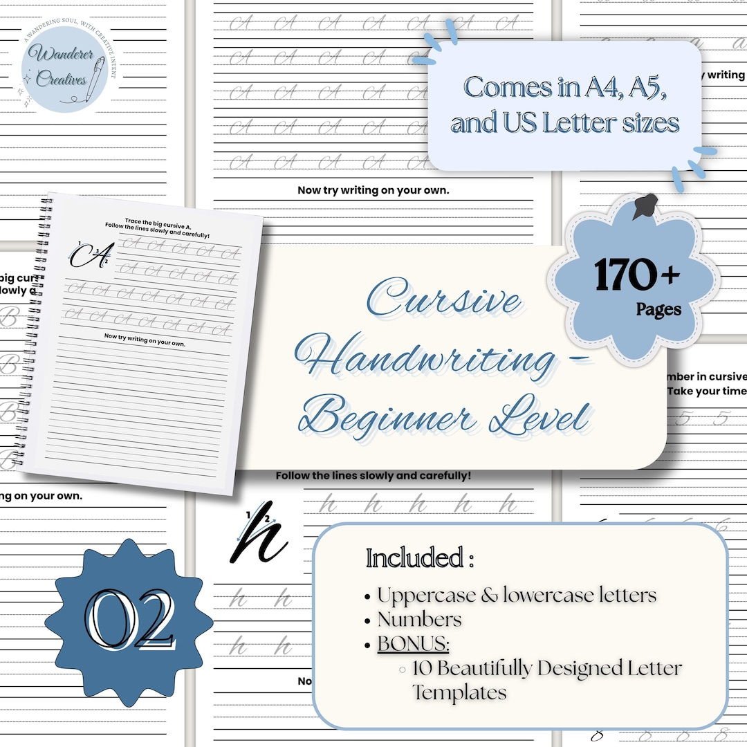 Adults Cursive Handwriting Cursive Writing Practice Workbook ...