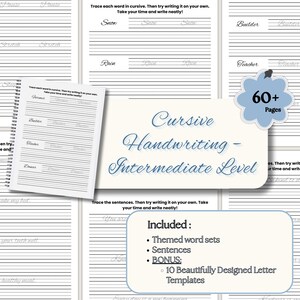Adults Cursive Writing Practice Sheets Hand Writing Practice Workbook Handwriting Improvement Exercises Handwriting Worksheets for Adults