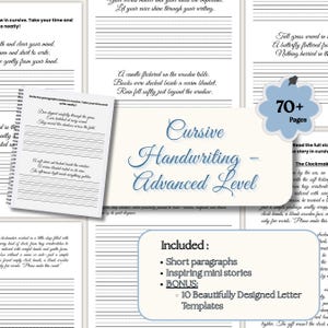 Adults Cursive Alphabet Handwriting Practice Cursive Letters Tracing Pages Cursive Writing Workbook Printable PDF for Practice and Learning