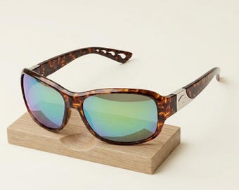 Lunettes de soleil Costa Del Mar : lunettes de soleil enveloppantes polarisées pour femme vert léopard